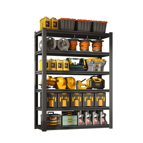LOVMOR 6-Tier 48 in W x 82 in H x 18 in D Adjustable Heavy Duty Metal Shelving Unit 2400 lbs Metal for Garage Warehouse Basement one_size