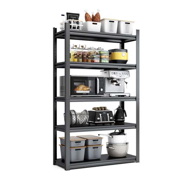 LOVMOR 5-Tier in W x 72 in H x in D Adjustable Heavy Duty Metal Shelving Unit 2000 lbs for Garage Pantry Kitchen