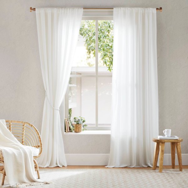 LOVMOR Rod Pocket Back Tab Curtain