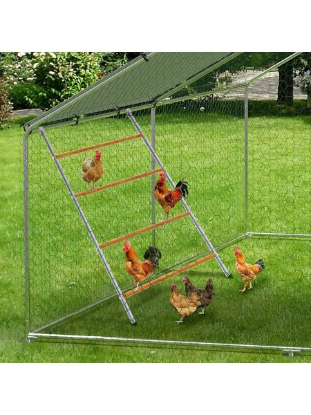 Garvee 100x140 CM Chicken Roosting Perch Chickens Roosting Bars For Coop Easy To Assemble and Clean Chicken Ladder For Backyard Farm Poultry