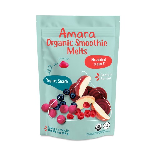 Amara Organic Smoothie Melts, Beets n- Berries 1 oz pouch