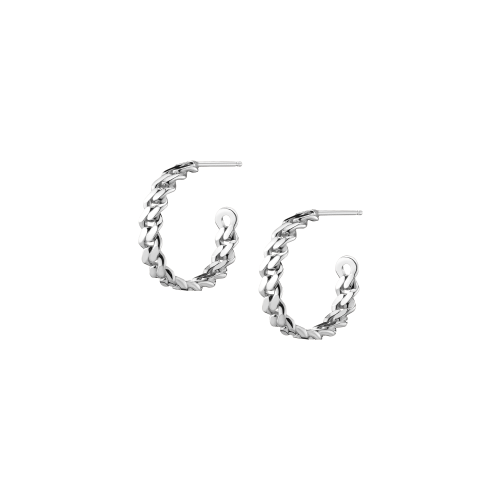 Aurate New York Love Me Knot Gold Hoop Earrings, 14K White Gold