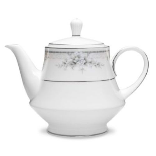 Noritake Sweet Leilani Tea Pot, 38 oz, Grey
