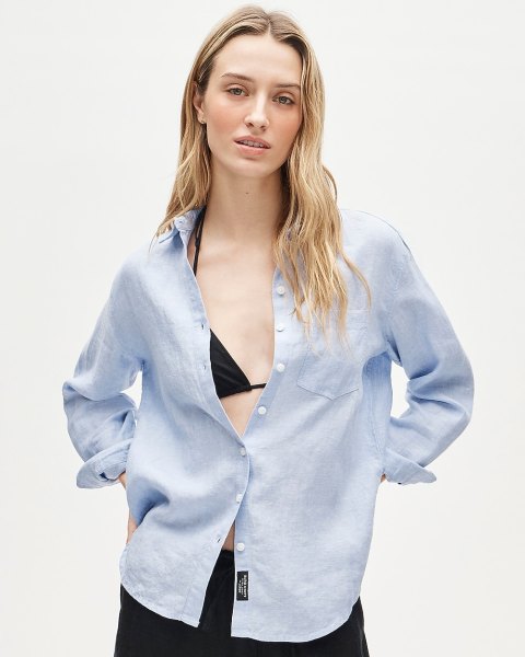 Garon classic shirt in Baird McNutt Irish linen