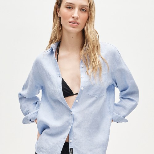 Garon classic shirt in Baird McNutt Irish linen