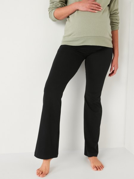 Maternity Full Panel Flare Leggings