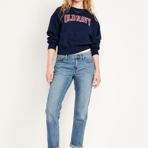Mid-Rise Wow Boyfriend Straight Jeans