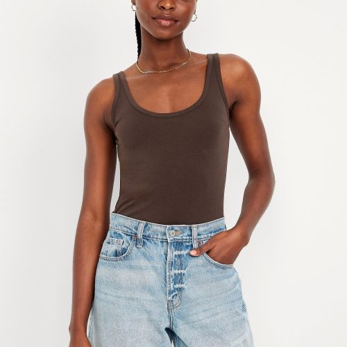 First-Layer Scoop-Neck Tank Top