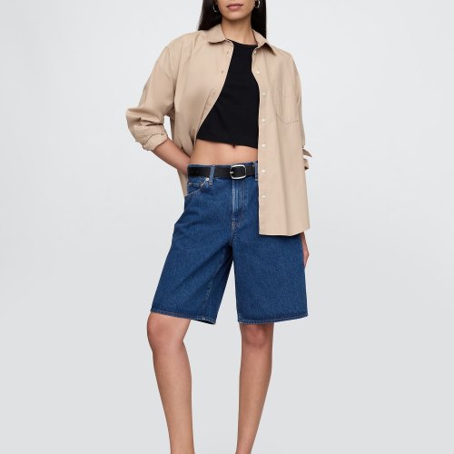 11 Mid Rise Longline Denim Shorts