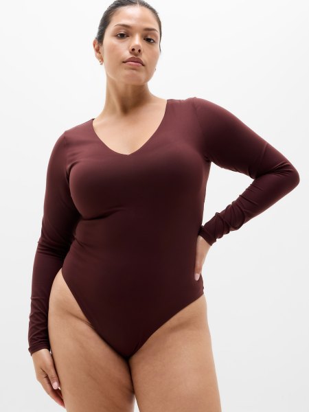 Bodymove Plunge Long Sleeve Bodysuit