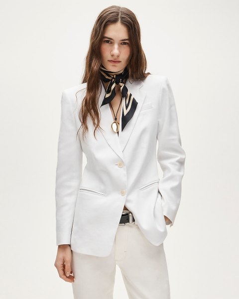 blazer in linen blend