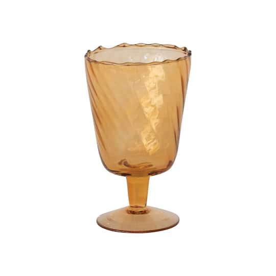 Hello Honey 6.5 Amber Stemmed Glass Votive Holder | Michaels