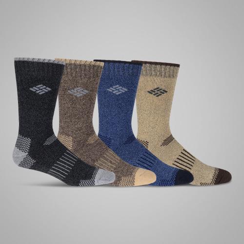 Columbia Mens Moisture Control Check Crew Socks 4