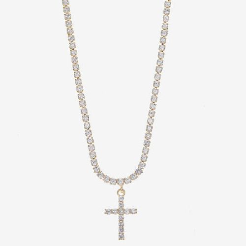 Sparkle Allure Womens Over Brass 18 Inch Necklace, One