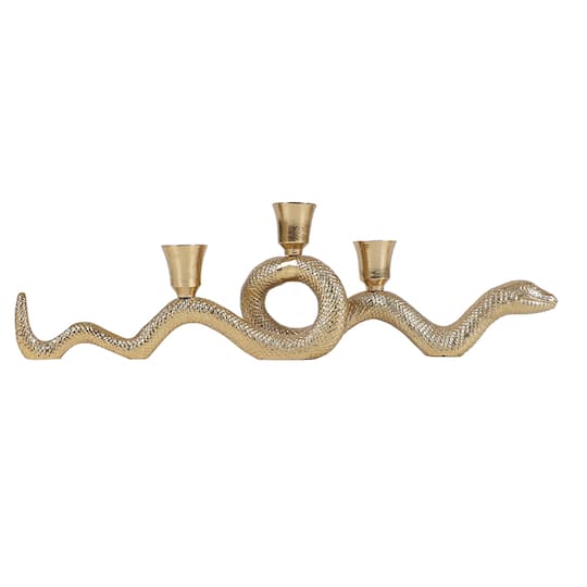 15.25 Snake Taper Candle Holder by Ashland in Gold | Michaels