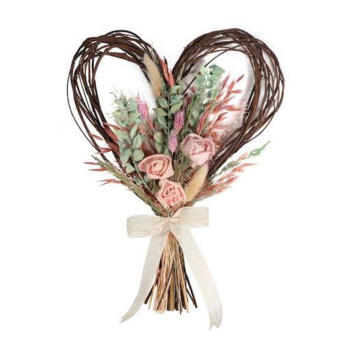 12 x 8 Dried Botanical Mix Heart Bundle by Ashland in Pink | Michaels