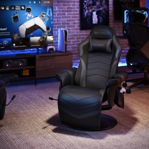 RESPAWN 900 Gaming Recliner Leather, Gray