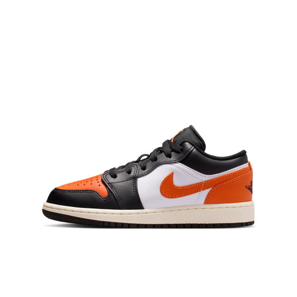Air Jordan 1 Low Big Kids Shoes in Black | 553560-081