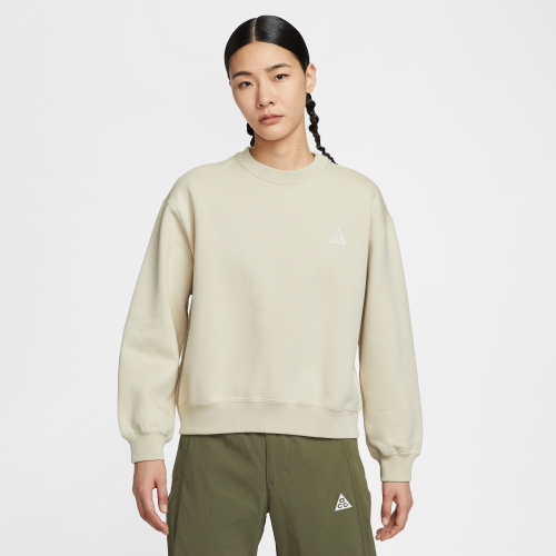 Womens Nike ACG Tuff Fleece Therma-FIT Crew-Neck Sweatshirt in Brown | IH0715-229