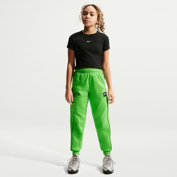 Nike Air Big Kids Fleece Jogger Pants in Green | II7351-307