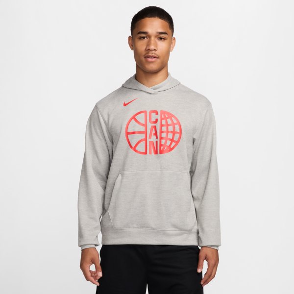 Practice Nike Mens Basketball Hoodie in Grey