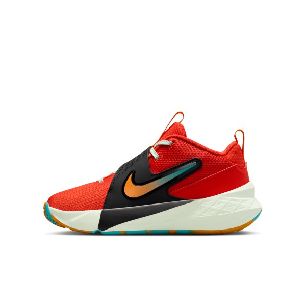 Nike Team Hustle D 12 Big Kids Basketball Shoes in Red | HF6279-601