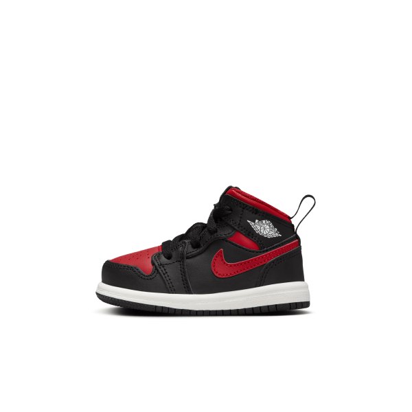 Jordan 1 Mid Baby/Toddler Shoes in Black | DQ8425-067