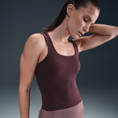 Nike Womens Zenvy Dri-FIT Tank Top in Red | HV3679-652