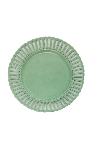 Moda Domus - Balconata Creamware Charger Plate - Green - Moda Operandi
