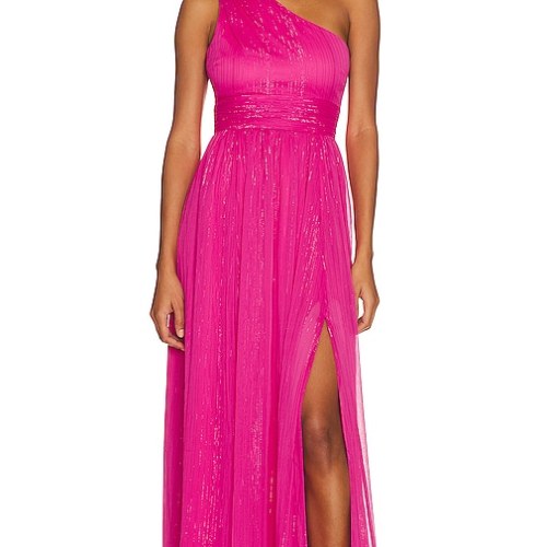 LIKELY Nixon Gown in Fuchsia