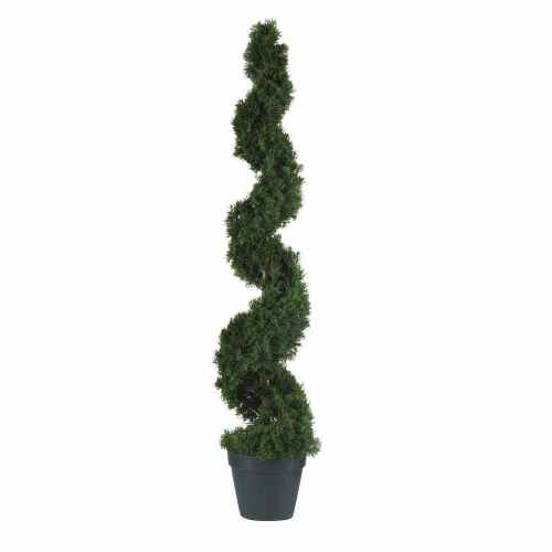 4 ft. Indoor Outdoor Cedar Spiral Silk Tree