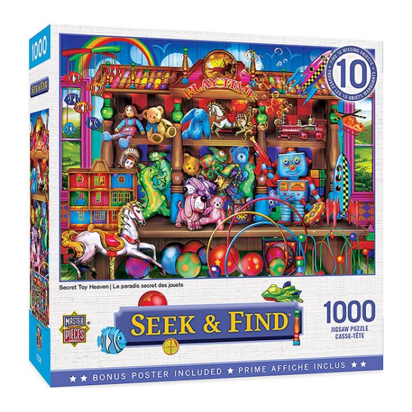 Secret Toy Heaven Seek & Find 1000pc Puzzle - - Fat Brain Toys