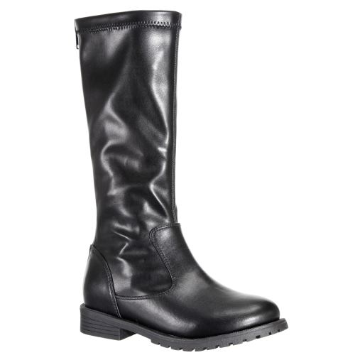 Girls Pensee Black-Stretch Micro | Nina Shoes