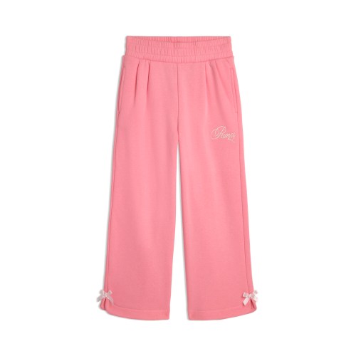 PUMA Bow Society Kids Wide Leg Fleece Pants