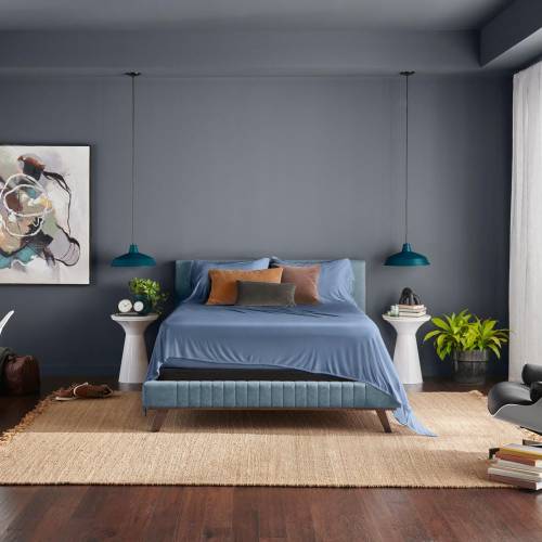 TEMPUR-Rayon from Bamboo Sheet Set- Split King, Vintage Indigo