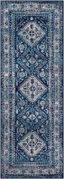 Livabliss Monte Carlo 27 X 73 Area Rug, Dark Blue