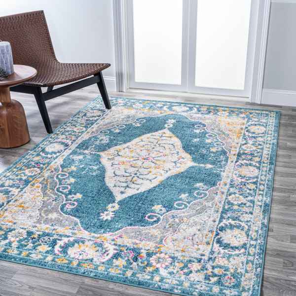 JONATHAN Y Zelda 4 x 6 Area Rug, Blue