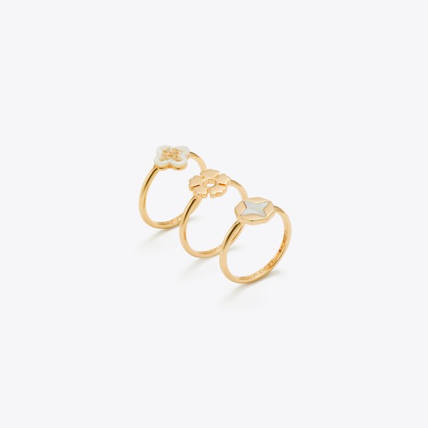 Tory Burch Forget Me Not Stacking Ring