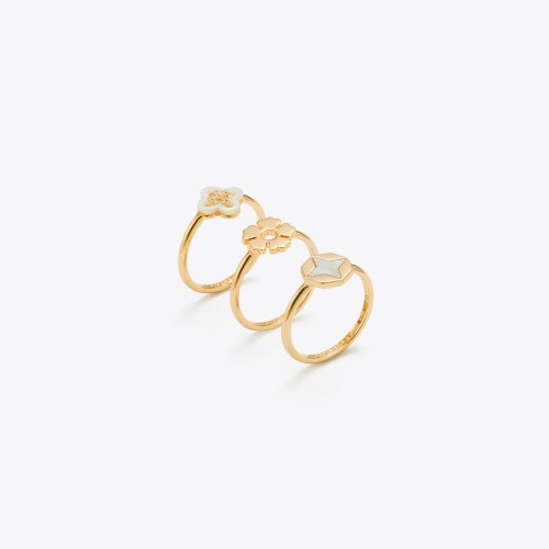 Tory Burch Forget Me Not Stacking Ring
