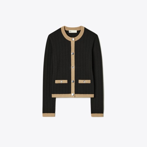 Tory Burch Cotton And Nylon Mesh Cardigan