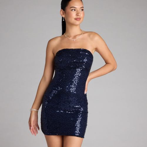 Sparkle Goals Sequin Tube Mini Dress