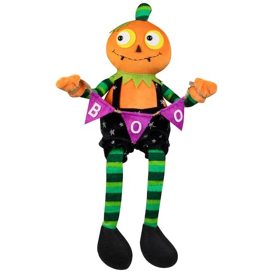 14 Sitting Plush Jack-o-Lantern Halloween Figure By Northlight | Michaels