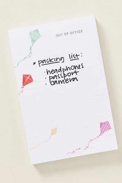 Anthropologie x E. Frances Paper Out-of-Office Kite Notepad