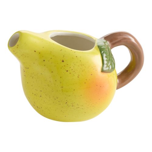 Harvest Bounty Ceramic Pear Hand Painted Figural Creamer in Yellow/multi by World Market