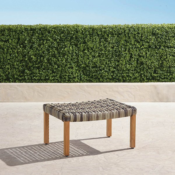 Isola Ottoman in Teak Wicker Frontgate