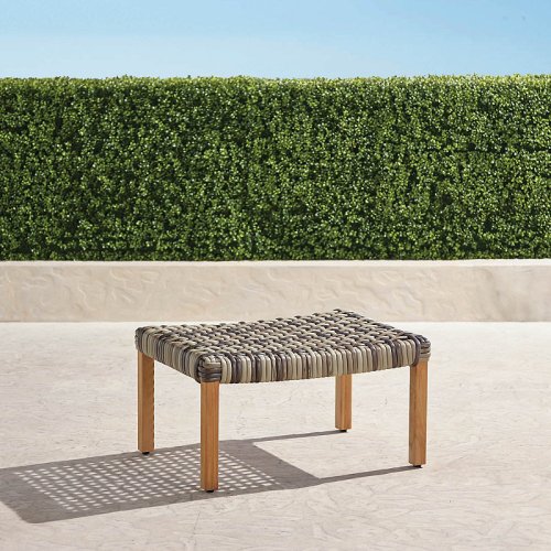 Isola Ottoman in Teak Wicker Frontgate