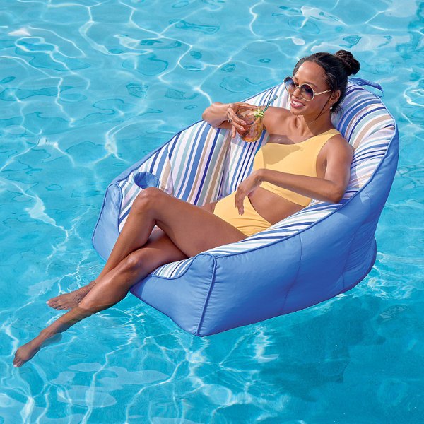 Lazy Day Pool Chair Stripe Frontgate