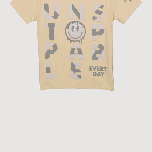 Boys Unstoppable Every Day Graphic Tee, Beige