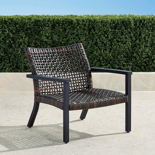 Isola in Black Aluminum Black Walnut Wicker Frontgate
