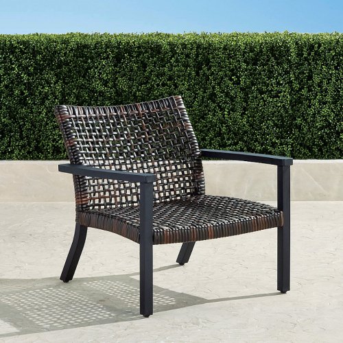 Isola in Black Aluminum Black Walnut Wicker Frontgate